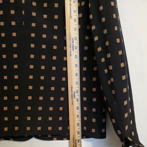 David Hayes For Neiman Marcus Black W/ Beige Square Pattern Silk Blazer Jacket - Picture 6 of 6